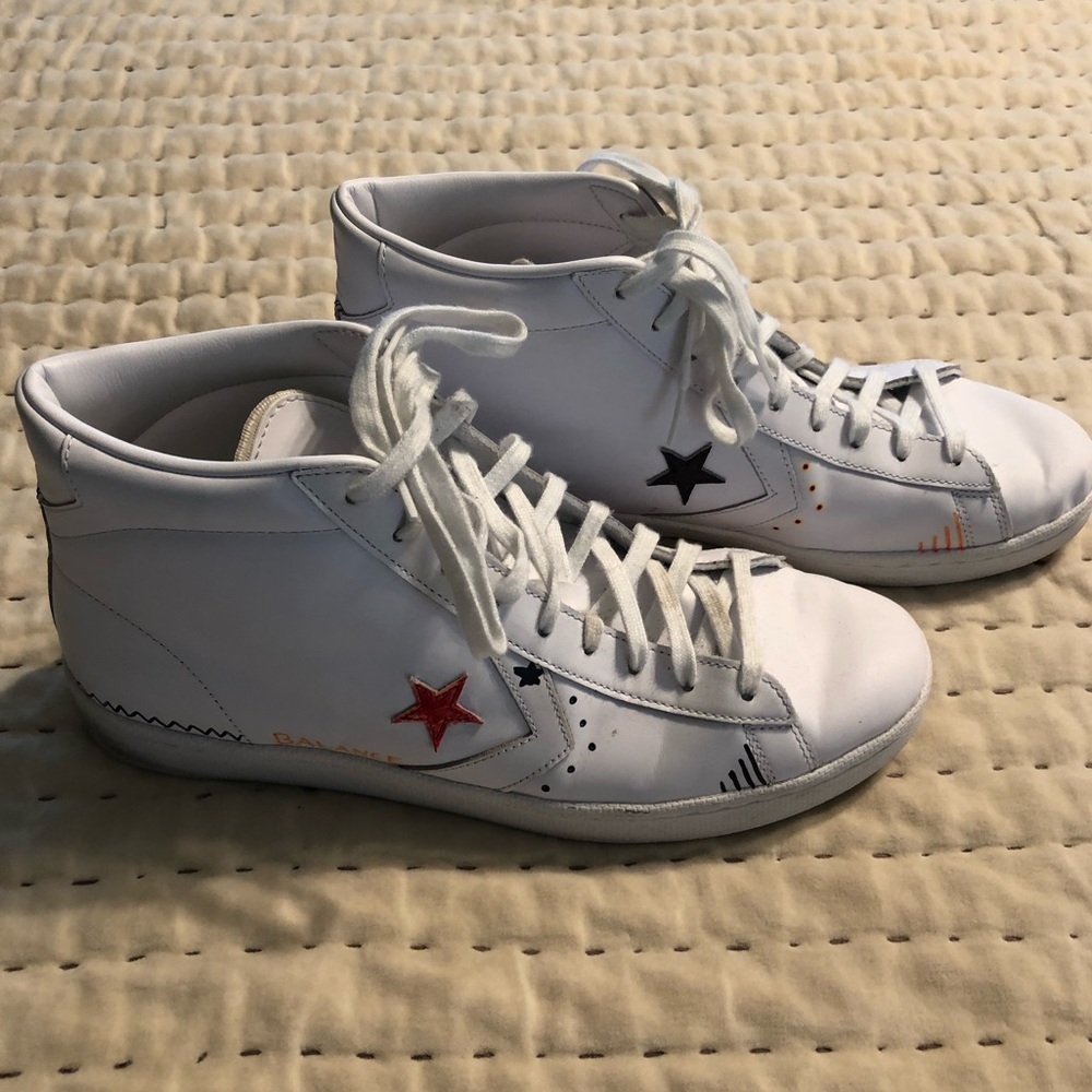 Converse leather high top All-star white sneakers